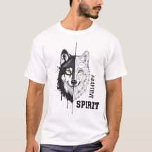 Adaptive Spirit Wolf Modern Art T-Shirt