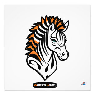 Adaptives ZebraLeon - Illustration Acrylwandkunst Photo Print