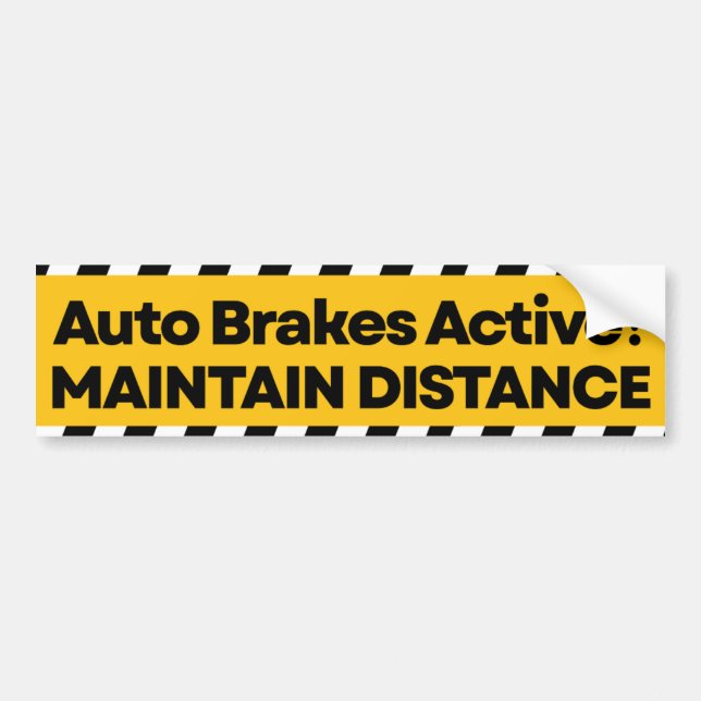 ADAS system alert bumper stickers (Front)