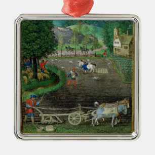 Add 18855 October: ploughing and sowing, from a Bo Metal Tree Decoration
