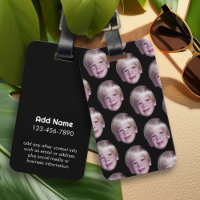 Add 1 Floating Head Photo Half Drop Pattern black