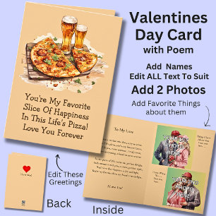 Add 2 Photo's, Favourite Slice Happiness Valentine Card