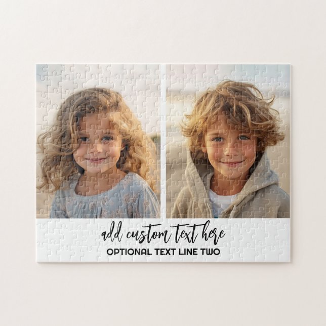 Add 2 Photos - Simple Collage Jigsaw Puzzle (Horizontal)
