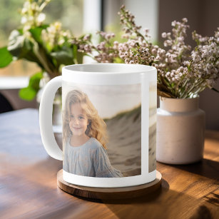 Add 2 Photos - Simple Collage on both sides Coffee Mug