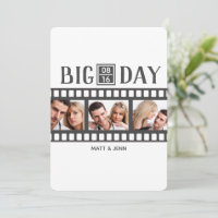 Add 3 Photos Fun Film Wedding Invitation