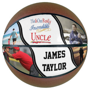 ADD 4 PHOTOS - One Really Incredible Uncle Gift Basketball