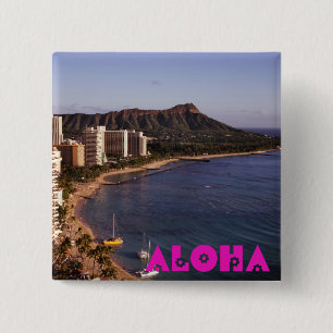 Add a Hawaiian Vacation Photo 15 Cm Square Badge