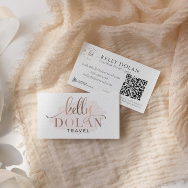 Add A Logo QR Code Elegant Professional Business Card (Creator Uploaded)