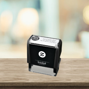 add a logo simple corporate business self-inking stamp