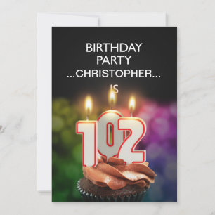 Add a name, 102nd Birthday party Invitation