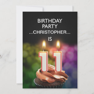 Add a name, 11th Birthday party Invitation