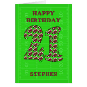 Add A Name 21st Birthday Footballs