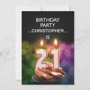 Add a name, 21st Birthday party Invitation