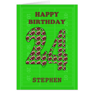 Add A Name 24th Birthday Footballs 
