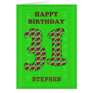 Add A Name 31st Birthday Footballs 