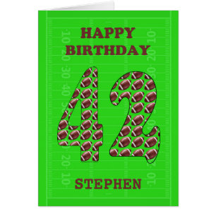Add A Name 42nd Birthday Footballs 