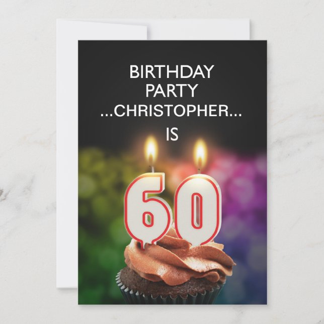 Add a name, 60th Birthday party Invitation (Front)