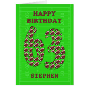 Add A Name 63rd Birthday Footballs 