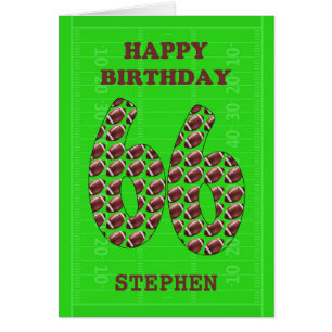 Add A Name 66th Birthday Footballs