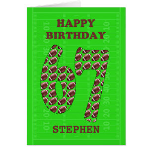 Add A Name 67th Birthday Footballs 