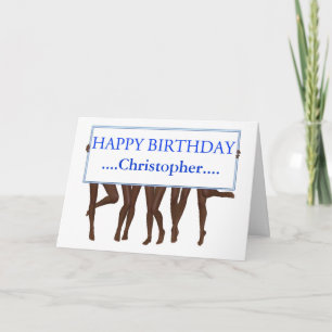 Add a name, a sign held by a line of girls card