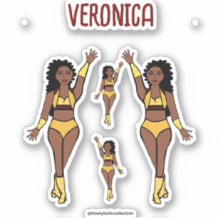 Add a Name Dancer Stickers Gold / Cherry