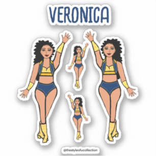 Add a Name Dancer Stickers Navy / Gold