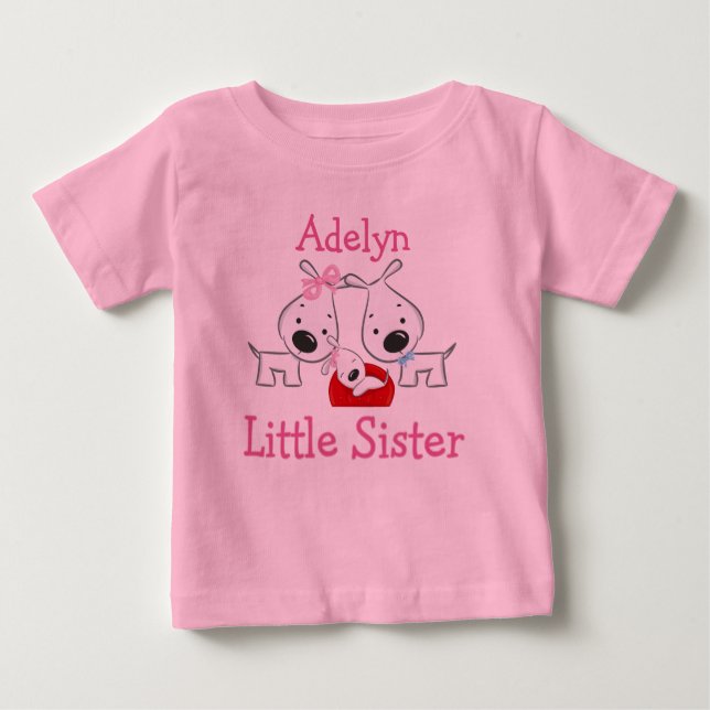 Add a Name Dogs Little Sister Tutu Bodysuit (Front)