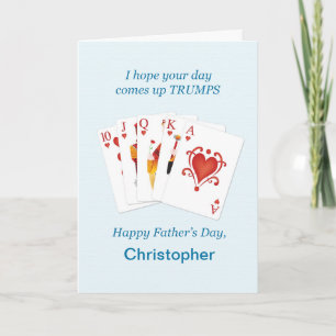 Add a Name Father's Day, Hearts Trumps Whist Card
