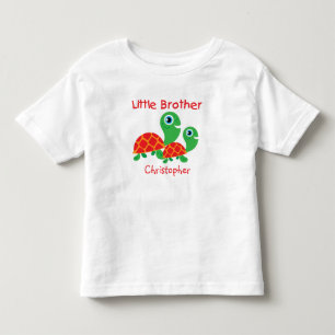Add a Name Personalised Turtles Little Brother Toddler T-Shirt