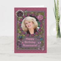 Add a name, Photo card for a birthday