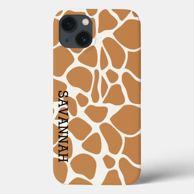 Add a Name Trendy Giraffe Print iPhone 6 Case (Back)