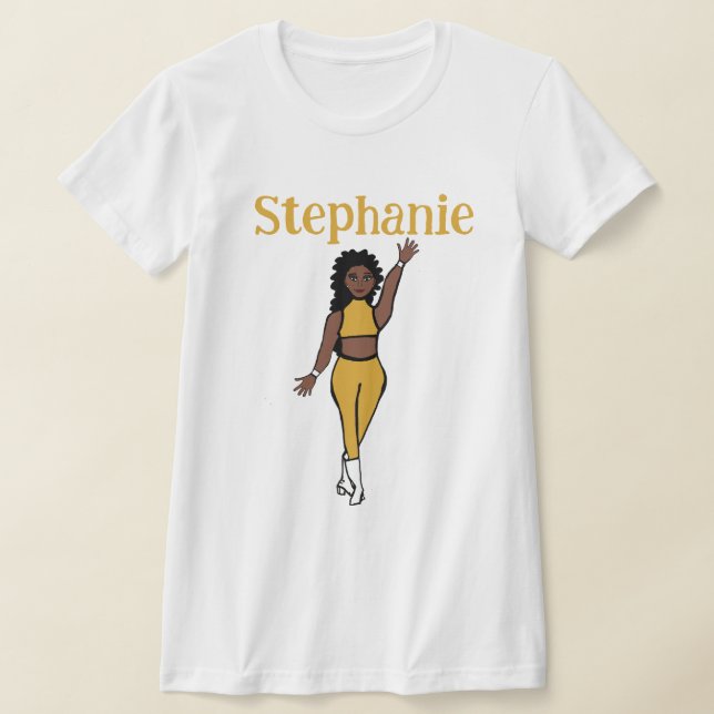 Add A Name Yellow Dancer T-Shirt (Laydown)