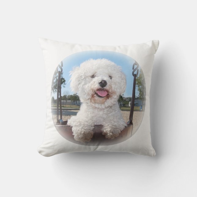 Add A Photo And Any Text Custom Throw Cushion (Front)