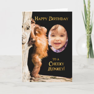 Add a photo, Happy birthday from a baby orang utan Card