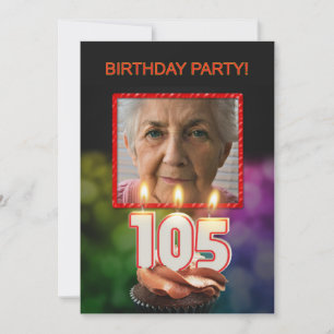 Add a picture, 105th Birthday party Invitation