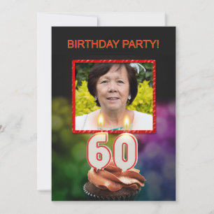 Add a picture, 60th Birthday party Invitation
