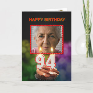 Add a picture, 94th Birthday card with Candles
