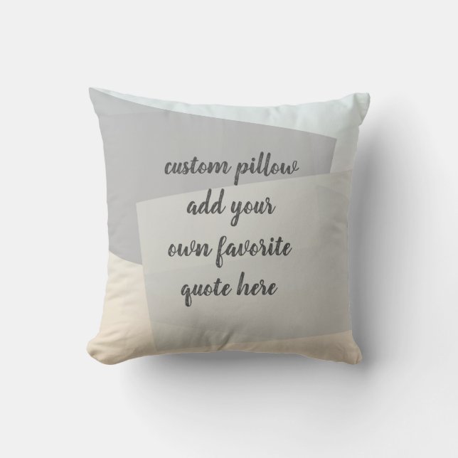 add a quote pillow pastel colours custom home deco (Front)