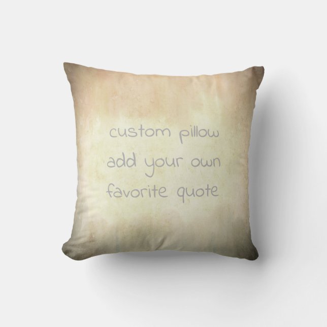 add a quote pillow watercolor paint grunge (Front)