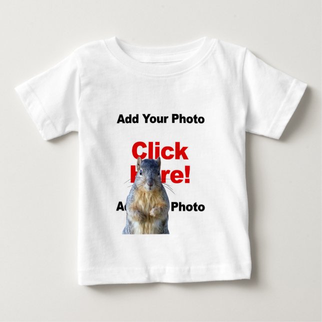 Add A Squirrel Custom Photo Baby Long-Sleeve Tee (Front)