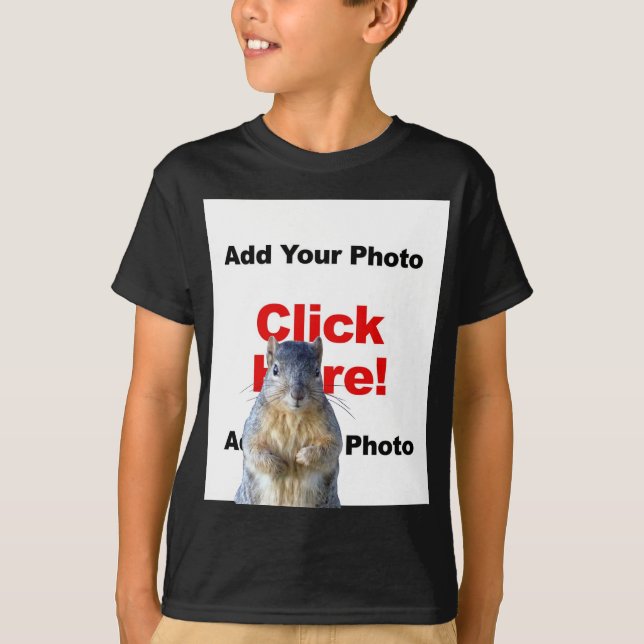 Add A Squirrel Custom Photo Kid's T-Shirt (Front)