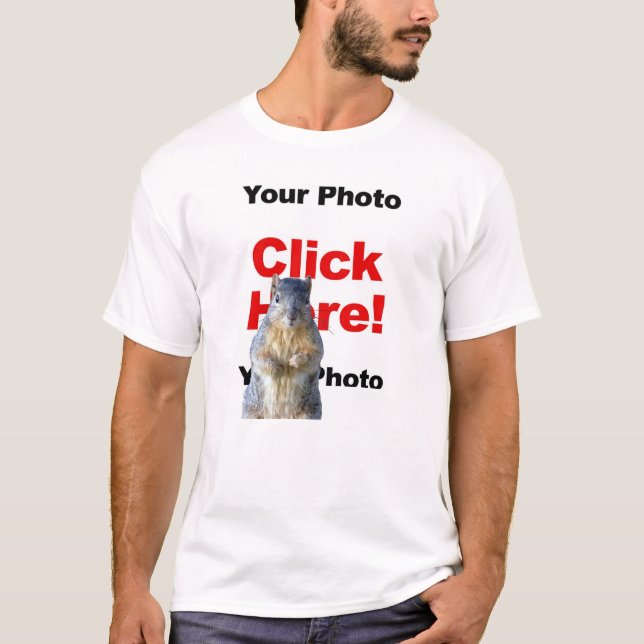 Add A Squirrel Custom Photo T-Shirt (Front)