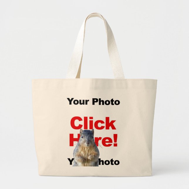 Add A Squirrel Custom Photo Tote Bag (Front)