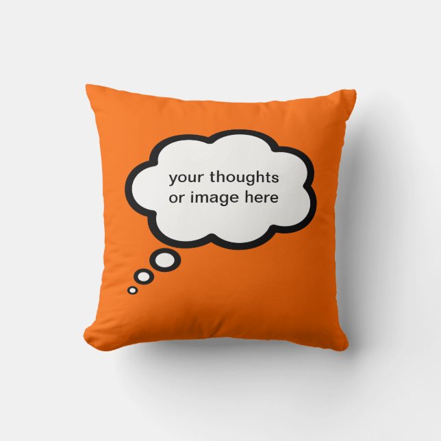 add a text - customisable thoughts cushion (Front)