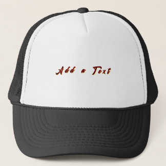 Add a Text Trucker-Cap White and Black Strong Fit Trucker Hat