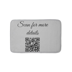 add and scan q r code here add text name here bath mat