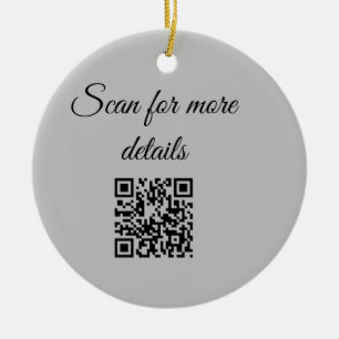 add and scan q r code here add text name here ceramic tree decoration