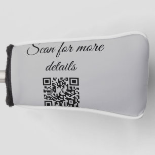 add and scan q r code here add text name here golf head cover