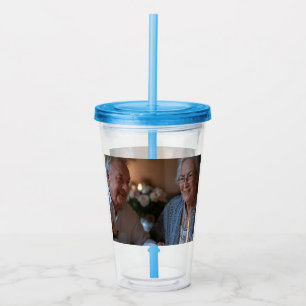 Add Anniversary Photo Customise Acrylic Tumbler